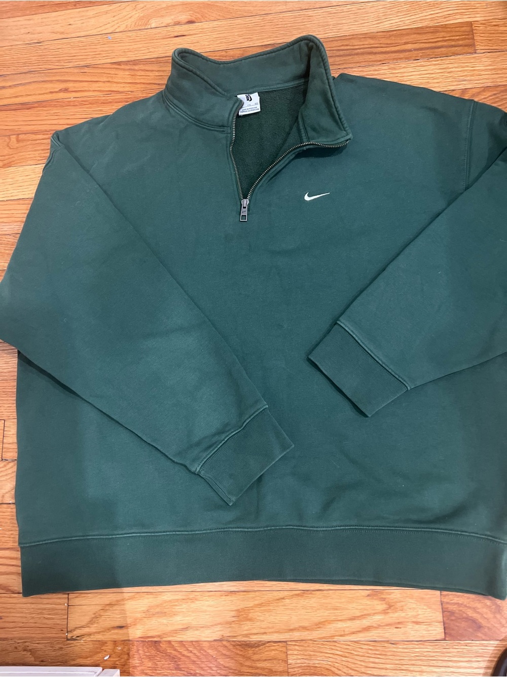Nike Men’s Forest Green Quarter-Zip Pullover Sweatshirt